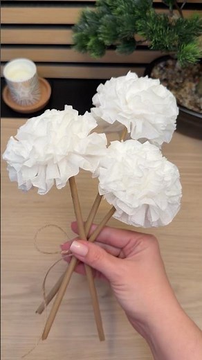 Easy DIY Napkin Flower Ideas | Tissue Paper Craft for Beginners 🌸 #foryou #fyp #diy #shorts