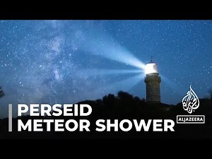Perseid meteor shower lights up the sky