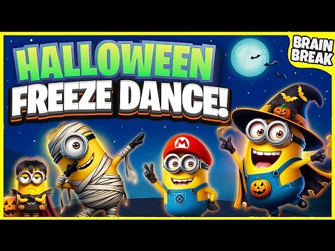 Minions Halloween Freeze Dance | Halloween Brain Break | Halloween Games For Kids | Danny Go Noodle