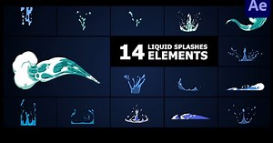 Liquid Splashes Elements | After Effects
