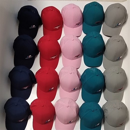 Oem Custom Logo Adults 6 Panel  Baseball Cap Laser Cut Holes Image Print Sport Quick Fit Dry Waterproof Hat