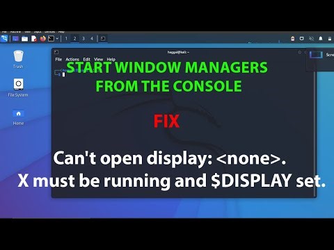 LINUX ERROR FIX: Can't open display. X must be running and $DISPLAY set.