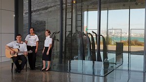 WATCH || AMUS Rebecca Nelson, LET Codi Wehi-Ngatai and ASTD Aleisha MacGregor perform Christmas carols in the Pavilion at Torpedo Bay Navy Museum. #Force4NZ #NZNavy | Royal New Zealand Navy