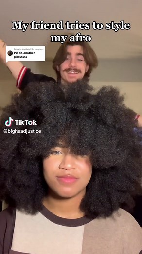 My Friend Tries to Style My Afro Part 2 | Afro Hair Styling Tutorial