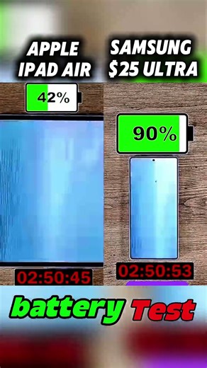iPad Air vs Samsung S25 Ultra🔋 Showdown! Who Survives Longer? Battery