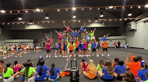 Our USA Showtime Camp Friday Night Lights Routine! We 💙 USA Showtime Camp!!! #summitcheer #cheer #highschoolcheer #cheerleaders #cheerleading #cheercamp #coedcheer