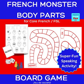 French Monster Body Parts Board Game | Jeu de société "Le jeu des monstres"