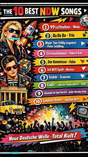 The 10 Best NDW Songs 🎶 Neue Deutsche Welle Classics