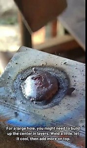 How to Fill Big Holes （Part 2） #welding #welder #stickwelding #metalworking #buildingmaterials