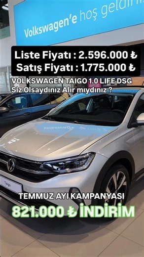 VOLKSWAGEN TAIGO 1.0 LIFE DSG #volkswagen #reels #kampanya #keşfet #taigo