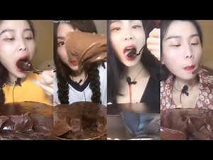 清山- CHOCOLATE LAVA #1 (Thick Chocolate Mousse) ||*Subtitled* ASMR Chinese Dessert Mukbang 디저트 먹방 吃播