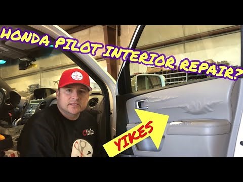 How to repair 2011 - 2018 Honda Pilot leather interior door panel and center consule at home!
