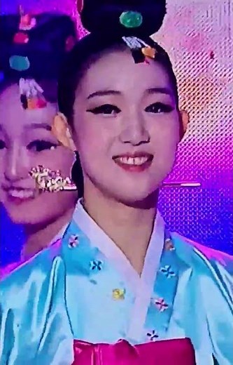 Beautiful traditional Korean dance fan dance