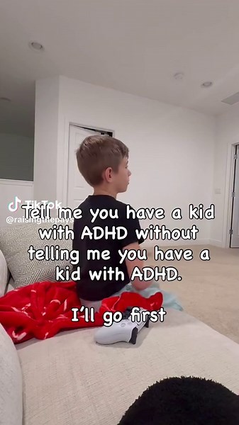 Never sits still This boy is constantly on the move. ADHD kids aren’t always moving because they’re being “bad” which sometimes I have to remind myself off when he’s jumping up and down and I feel like I’ve asked him to stop multiple times. Their brains are literally wired to need movement to stay focused and regulated. That’s why they wiggle during movies… bounce in their seat at dinner… and somehow get up 47 times while eating 🙃 Movement helps them: • stay alert • focus better • release extra