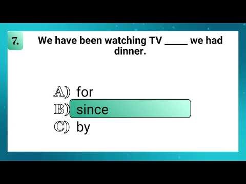 Present Perfect Continuous Quiz | Choose the Correct Form