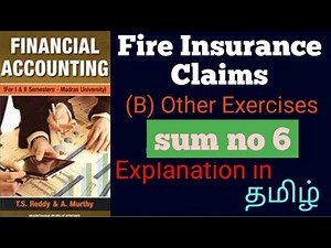 Fire insurance claim // sum no 6 // other exercises #finalaccounting