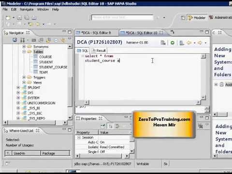 SAP HANA Studio Tutorial 21 - Inner Joins of Three Tables