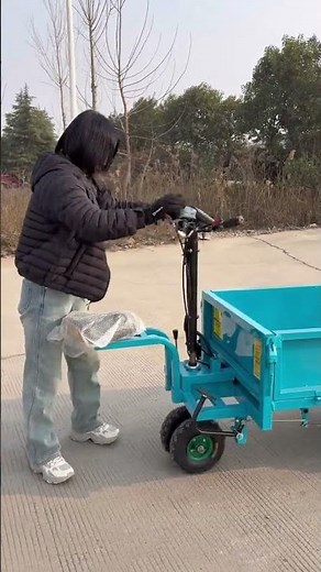 Dual-purpose electric pull truck, greenhouse vegetable transport truck, building materials deliv