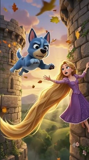 Bluey Meets the Magical Princess 🩵✨ | Amazing Fantasy Adventure #shorts