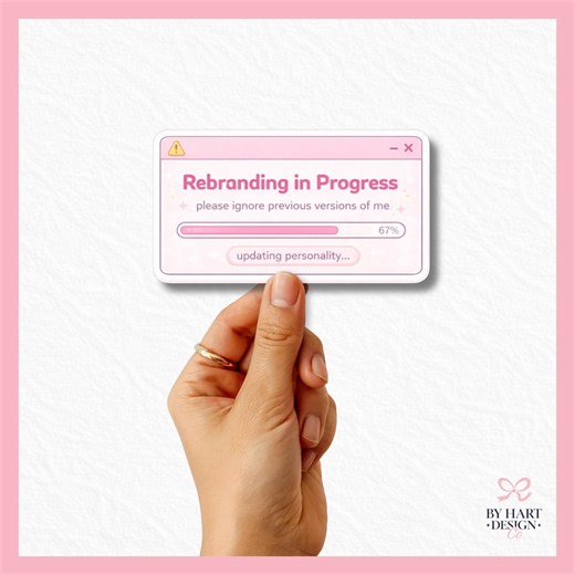 Rebranding in Progress Sticker | Personal Growth | Minimal Trendy Laptop Decal (holographic Option) - Etsy