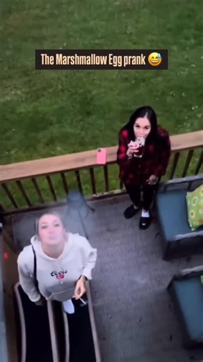 Trissean McDonald on Instagram: "WAIT FOR IT — Two women were challenged to catch a marshmallow in their mouths and succeeded. A few seconds later, one of the women was pranked when an egg was thrown at her, cracking in her mouth on impact and causing her to vomit. Consuming raw eggs can lead to Salmonella, a bacterial infection that affects the digestive system. Funny or mean? 🎥: Emma Pinner"