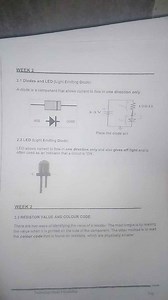 WEEK 22.1 Diodes and LED (Light Emitting Diode):A diode is a... | Filo