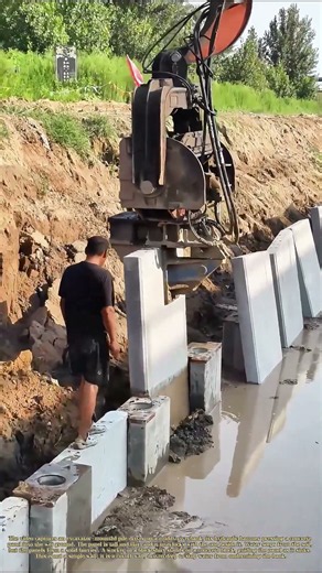 Sealing the Seep: How a Pile Driver Locks Concrete Panels into a Watertight Wall