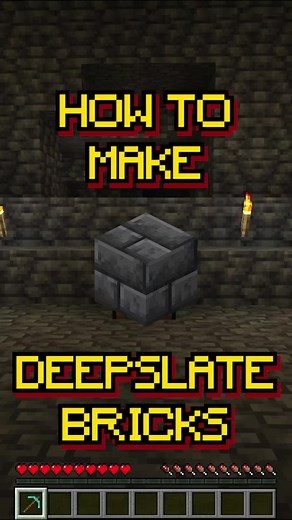 Recipe 272 | Learn how to craft Deepslate Bricks in Minecraft. You use them as a dark brick block for detailed structures and medieval builds. Ingredients: - 4 x Polished Deepslate You will need (check out our videos if you haven’t crafted them yet): - any pickaxe You will learn: - How to craft polished deepslate - How to craft deepslate bricks Like, love, follow and subscribe for more quick Minecraft tips and beginner guides. #minecraft #minecrafttutorial #beginners #gaming #tutorial