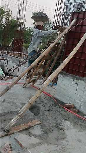 Column concreting process in #concrete