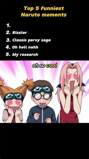 Top 5 Funniest Naruto moments #anime #funnymoments #funnyshorts #funny #naruto #animemoments