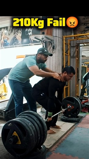 210Kg Deadlift Fail😡😡 #deadlift #powerlifting #motivation #viral