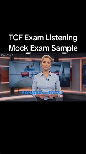 IMPROVE YOUR LISTENING IN FRENCH 🎧 Listening Comprehension Mock Test – Train Your Ear in French! 🇫🇷 Ready to improve your listening skills? This activity helps you hear, understand, and respond like in real exam situations (TCF/TEF). What to do: Listen carefully to the audio (once or twice) • Focus on key words and overall meaning • Answer simple questions based on what you hear Your goal: Understand the message without translating every word! l Tips for success: • Don’t panic if you don’t un