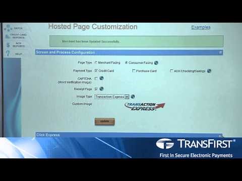 Transaction Express Payment Gateway -- Hosted Payment Page and Button