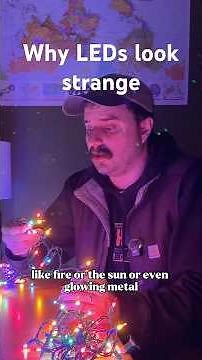 LED Christmas lights look strange for a reason #sciencefacts #physics #christmaslights #ledlights
