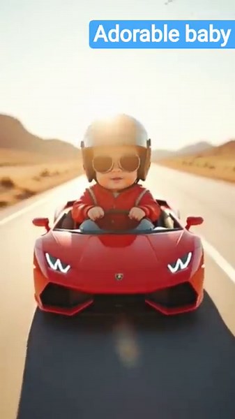 "Baby Drives a Lamborghini! 🍼🔥 Cutest Supercar Ride Ever!"