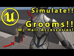 UE5 - Rigging Meshes (Hair Accessory) to Hair Grooms (Alembic)