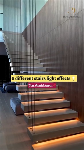 Pentark Design | Step up your style game! ✨ Here are 6 stunning stair lighting effects that turn every step into a statement. 5 lighting effects to make... | Instagram
