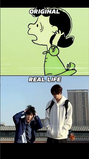 Snoopy Meets Lucy in Real Life 🤯 #peanuts #challenge #funny #parody #relatable #shortvideo