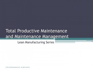 Total Productive Maintenance and Maintenance Management - SlideServe