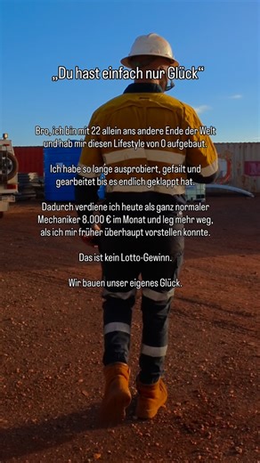 FIFO/Mining in Australien für deutsche Mechaniker & Schweißer on Instagram: "Die Wahrheit: Ich hatte damals keinen Plan. Hab mir alles aus Gesprächen mit Australiern, Foren und ausprobieren zusammengebaut. Hab bei Vorbereitung, Trainings und Bewerbungen Fehler gemacht, die mich Monate und viele Tausend Euro gekostet haben. Heute hab ich genau diese Learnings in den FIFO Sprint gepackt: - klarer Fahrplan von Deutschland bis in die Mine - keine planlosen Bewerbungen ins Nichts - 1:1 Begleitung vor