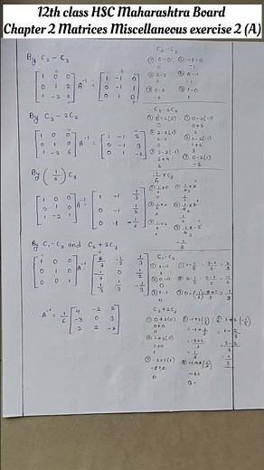 Miscellaneous exercise 2(A) I Q.17 I Cheptar 2 Matrices l 12th Maths Part 1 I Science I HSC Board