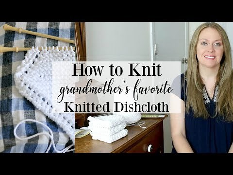 Grandmother's Favorite Dishcloth Knitting Pattern Tutorial