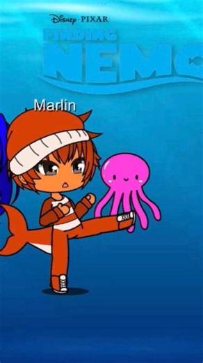 Finding Nemo- Marlin kicks the jellyfish 🪼scene - Gacha Club