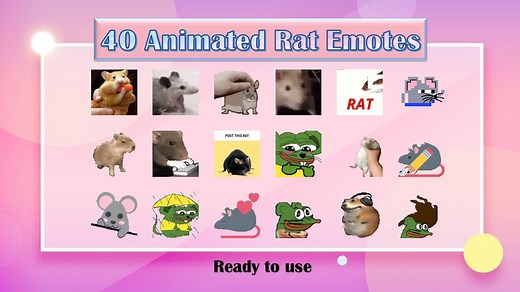 40 Animated Rat Emotes Pack | Twitch Emotes | Discord Emotes | Rat Emotes for Streamers and Gamers | Emote Pack - Etsy