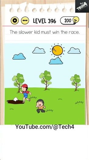 Brain Test Level 396 Answer - The slower kid must win the race. #shorts #funnyshorts ‪@Tech4‬