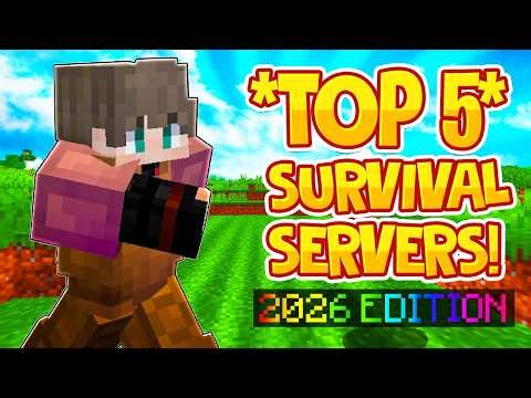 TOP 5 SURVIVAL SERVERS *2026* | Best Minecraft Survival SMP | 1.8/1.19/1.20+ JAVA & BEDROCK SERVER