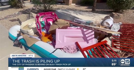 Some Phoenix homeowners may have to wait another month for bulk trash pickup