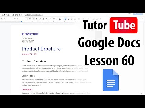 Google Docs Tutorial - Lesson 60 - Column Break