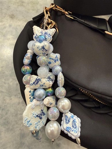 Wedding | Bride | Something Blue | Bag Charm | Keychain | Handmade | Accessory - Etsy