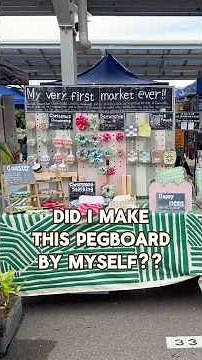DIY Market Display! I made this tall pegboard by myself | Craft Market Display Idea #craftmarket
